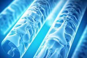 Bone tissue human skeleton under microscope cells structure medical science biology background texture magnification research structure health microbiology internal materials organs photo