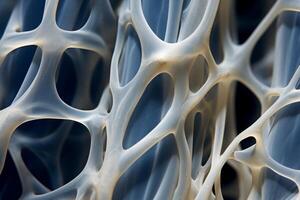 Bone tissue human skeleton under microscope cells structure medical science biology background texture magnification research structure health microbiology internal materials organs photo