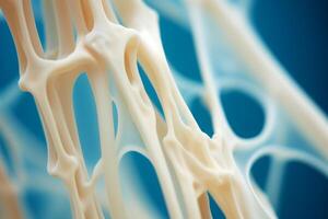 Bone tissue human skeleton under microscope cells structure medical science biology background texture magnification research structure health microbiology internal materials organs photo
