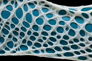 Bone tissue human skeleton under microscope cells structure medical science biology background texture magnification research structure health microbiology internal materials organs photo
