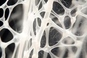 Bone tissue human skeleton under microscope cells structure medical science biology background texture magnification research structure health microbiology internal materials organs photo