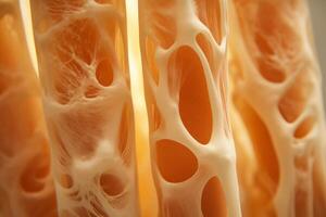 Bone tissue human skeleton under microscope cells structure medical science biology background texture magnification research structure health microbiology internal materials organs photo