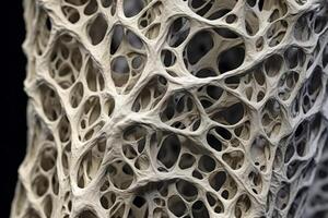 Bone tissue human skeleton under microscope cells structure medical science biology background texture magnification research structure health microbiology internal materials organs photo