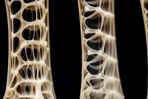 Bone tissue human skeleton under microscope cells structure medical science biology background texture magnification research structure health microbiology internal materials organs photo