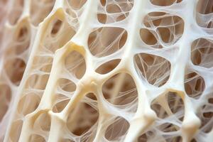 Bone tissue human skeleton under microscope cells structure medical science biology background texture magnification research structure health microbiology internal materials organs photo