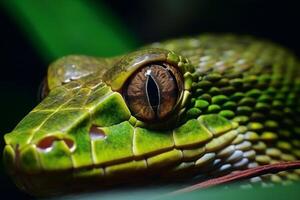 Colorful snake python cobra viper forest hiding waiting for prey rainforest jungle untouched nature predator venomous venom dangerous wildlife poisonous animal skin tail creepy african photo