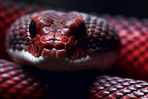 Colorful snake python cobra viper forest hiding waiting for prey rainforest jungle untouched nature predator venomous venom dangerous wildlife poisonous animal skin tail creepy african photo