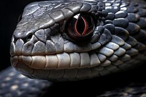 Colorful snake python cobra viper forest hiding waiting for prey rainforest jungle untouched nature predator venomous venom dangerous wildlife poisonous animal skin tail creepy african photo
