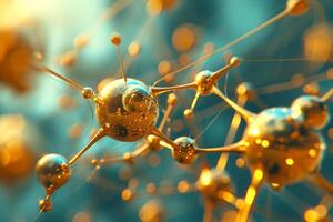 Water molecule hydrogen oxygen atoms molecules magnification microscope atom particles bonds chemistry technology molecular physics research micro innovation structure spheres colorful photo