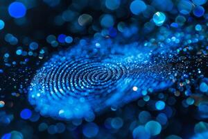 Fingerprint scanner digital footprint computer security safety tracking transparency biometrics finger scan recognition network security privacy identification id access password photo