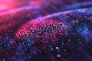 Fingerprint scanner digital footprint computer security safety tracking transparency biometrics finger scan recognition network security privacy identification id access password photo