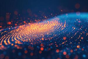Fingerprint scanner digital footprint computer security safety tracking transparency biometrics finger scan recognition network security privacy identification id access password photo