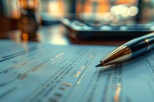 Audit internal financial advice investigation accounting glasses calculator on paper paperwork archive pile of documents analytics data analysis research numbers statistics confidential photo