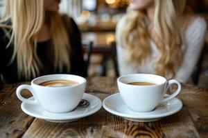 Friendly people chatting in coffeeshop bar barista bartender smiling coffee morning routine caffeination chatter discussion friends having fun enjoying day off work occupation job photo