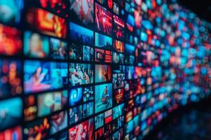 Multimedia screens recording translation broadcast record tv television display media entertainment image network connection monitor streaming internet web modern high quality show photo