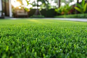 Green field grass lawn beautiful garden summer sunlight nature beauty yard cottage outdoors trees spring field relaxation flowers blooming fresh leaves photo