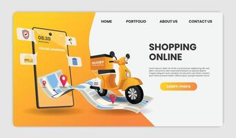Landing page template of Creative process. Modern flat design concept of web page design for website and mobile website. Easy to edit and customize vector