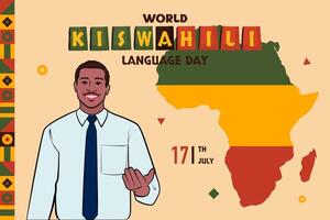 World Kiswahili Language Day is celebrated every July 7th. vector