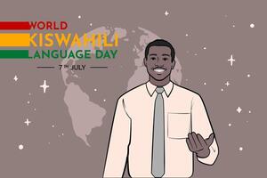 World Kiswahili Language Day is celebrated every July 7th. vector