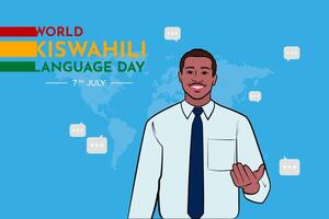 World Kiswahili Language Day is celebrated every July 7th. vector
