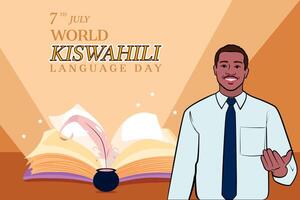 World Kiswahili Language Day is celebrated every July 7th. vector