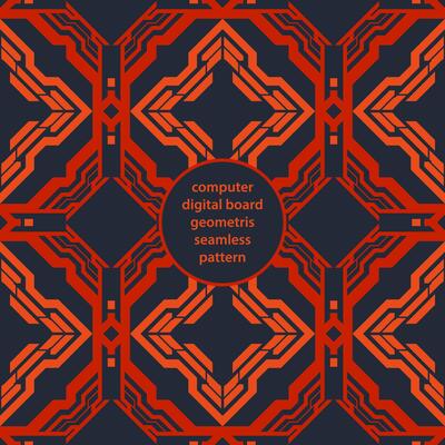 Computer Digital Board Geometris Seamless Pattern