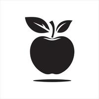 apple silhouette with a background vector