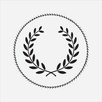 laurels frames branches silhouette illustration vector