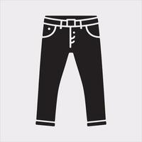 Modern and fashionable pants silhouette on a white background. vector