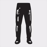 Modern and fashionable pants silhouette on a white background. vector
