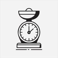 minimal scales silhouette art illustration solid white color background vector