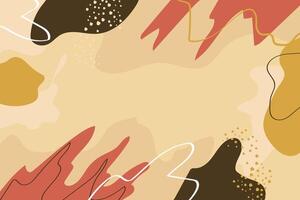 Hand drawn flat abstract terracotta background vector