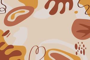 Hand drawn flat abstract terracotta background vector