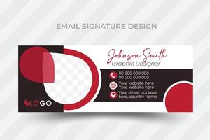 Professional geometric business and corporate email signature. Modern and minimalist layout. vector