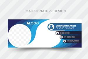 Professional geometric business and corporate email signature. Modern and minimalist layout. vector