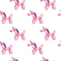 Balloon unicorn pattern vector