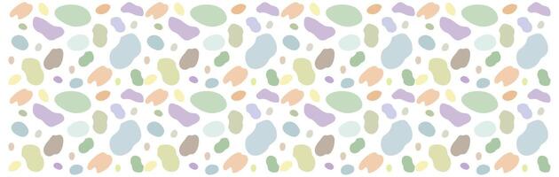 Fabric Abstract shapes Seamless pattern background with Hand Drawn elements. Color Spots on White Flat Holiday Template Illustration for Textile, Birthday Wrapping Paper, Cover, Wallpaper. vector