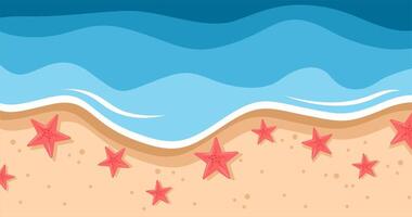 Summer beach background. illustration in flat design style. file EPS vector