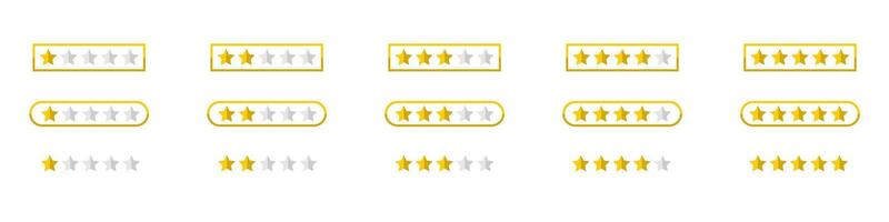 set of rating stars badges, flat design. vector