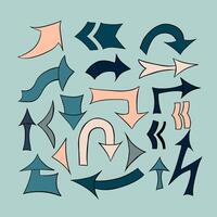 isolated illustration of a set of direction arrows. vector