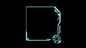 HUD frame futuristic elements technology high-tech video