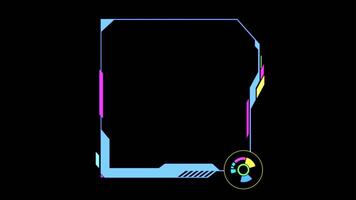 HUD frame futuristic elements technology high-tech video