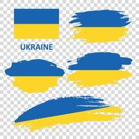 Set of Ukraine flags vector