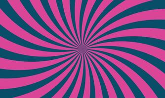 Retro abstract background of radial lines swirls vector