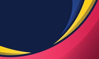 Modern background of curved gradient stripes vector