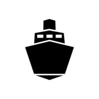Ship icon . Shipping symbol. Container pictogram, flat sign isolated on white background. vector