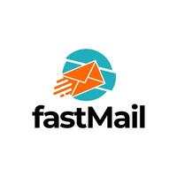 Email Mail Envelope Express Delivery Quick Logo Design vector