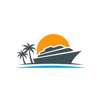yacht logo abstract template. Boat Logo Design Template Graphic Branding Element. vector