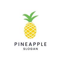 pineapple fruit logo design vector