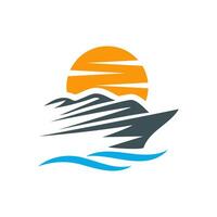 yacht logo abstract template. Boat Logo Design Template Graphic Branding Element. vector